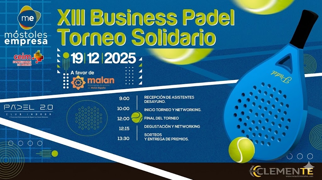 XIII Torneo Business Pádel Solidario – 19 de diciembre